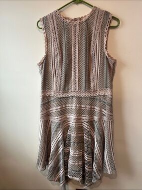 bcbg white lace mini dress Strapless 3D Floral Dress main image 0